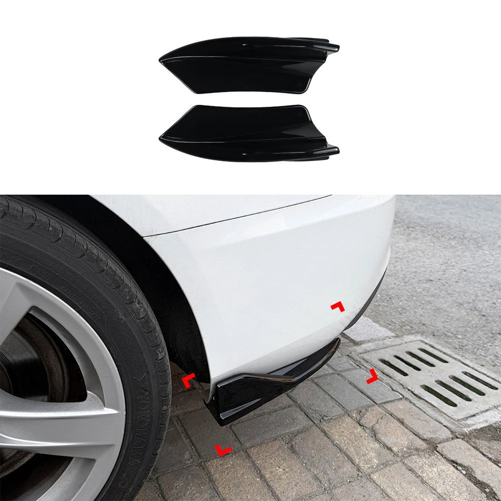 Pair Gloss Black Side Corner Splitter for Audi S5 8T (2013–2016)