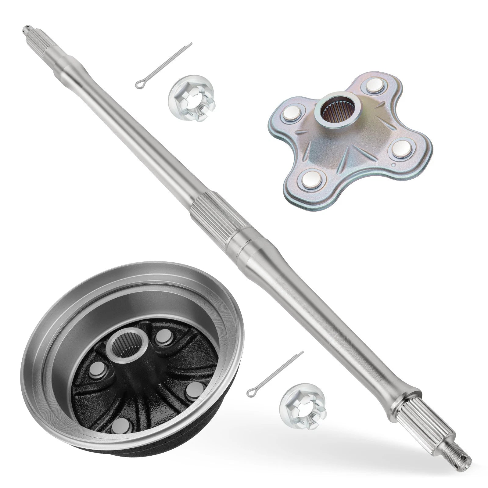 Rear Axle Shaft & Brake Drum & Wheel Hub Kit for Yamaha Big Bear 350 (1997–1999)