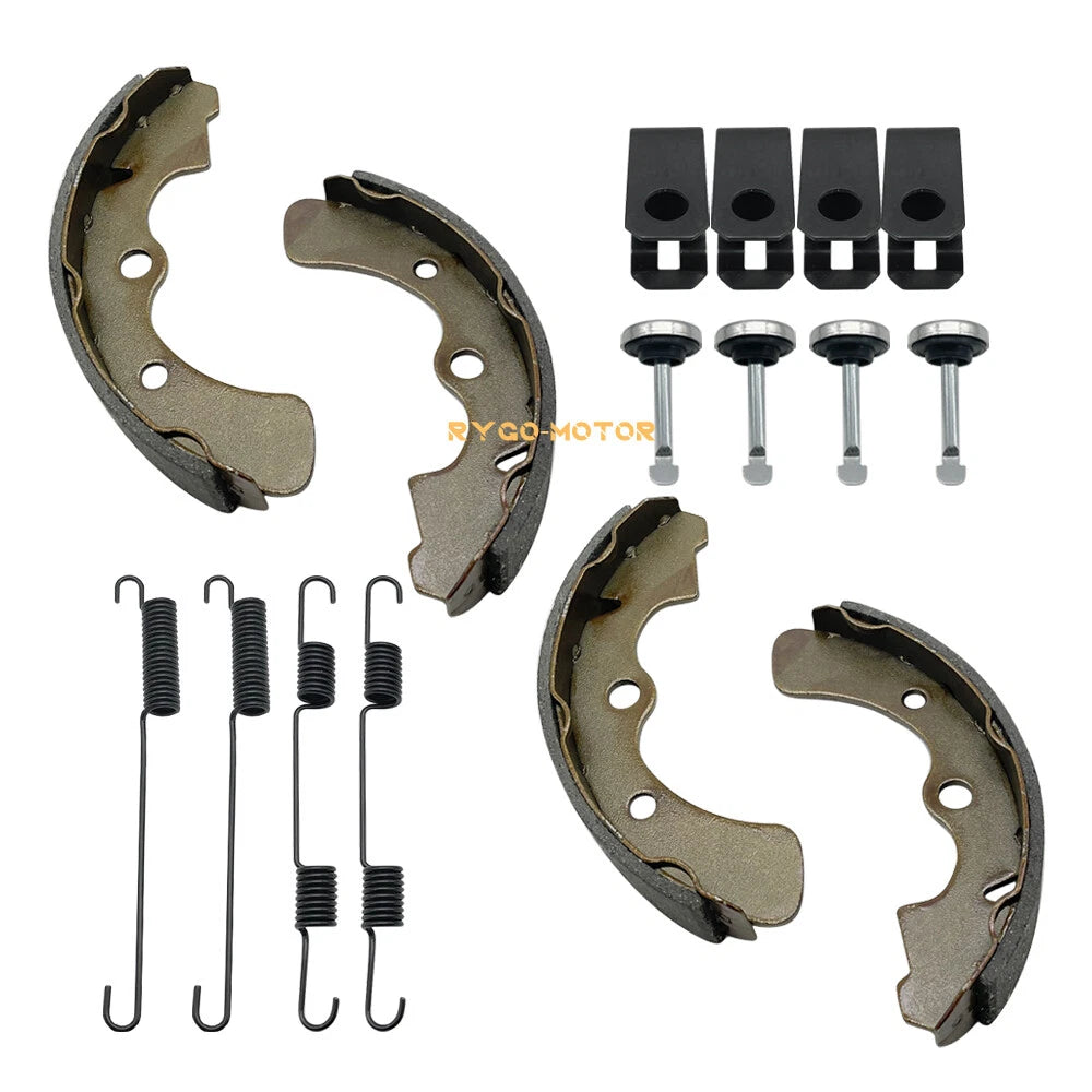 Front Rear Brake Shoes with Springs Pin for Kawasaki Mule 3000-4010