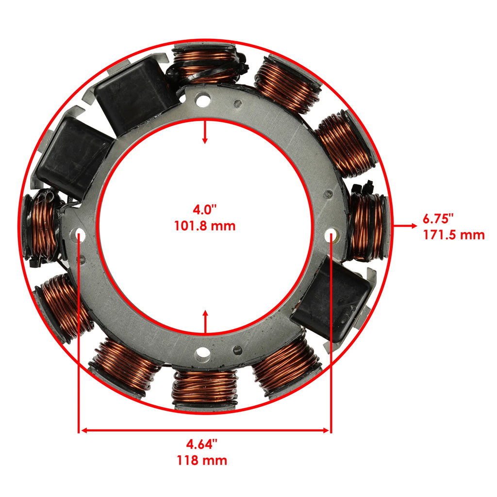Stator for Evinrude Johnson Outboard 225HP 6Cyl (1993–2001) 0584643 0763779 35AMP