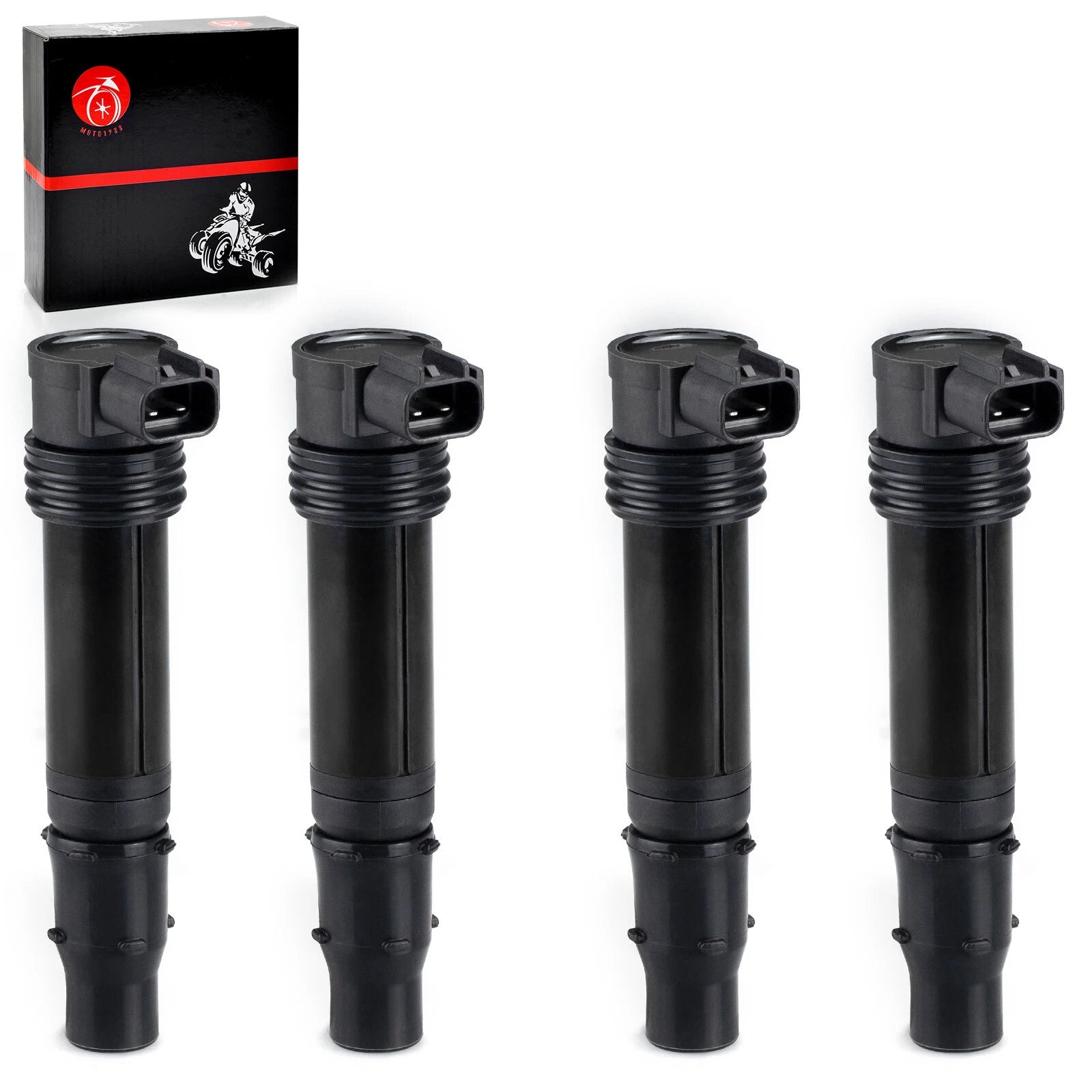 4X Ignition Coils & Iridium Spark Plugs for Kawasaki Ninja ZX600 (2000–2009)