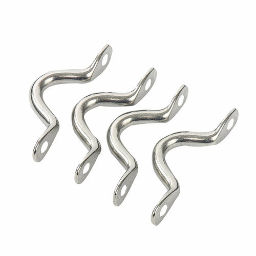 12 Pcs Stainless Steel Pad Eye Straps for Kayak Deck Loops