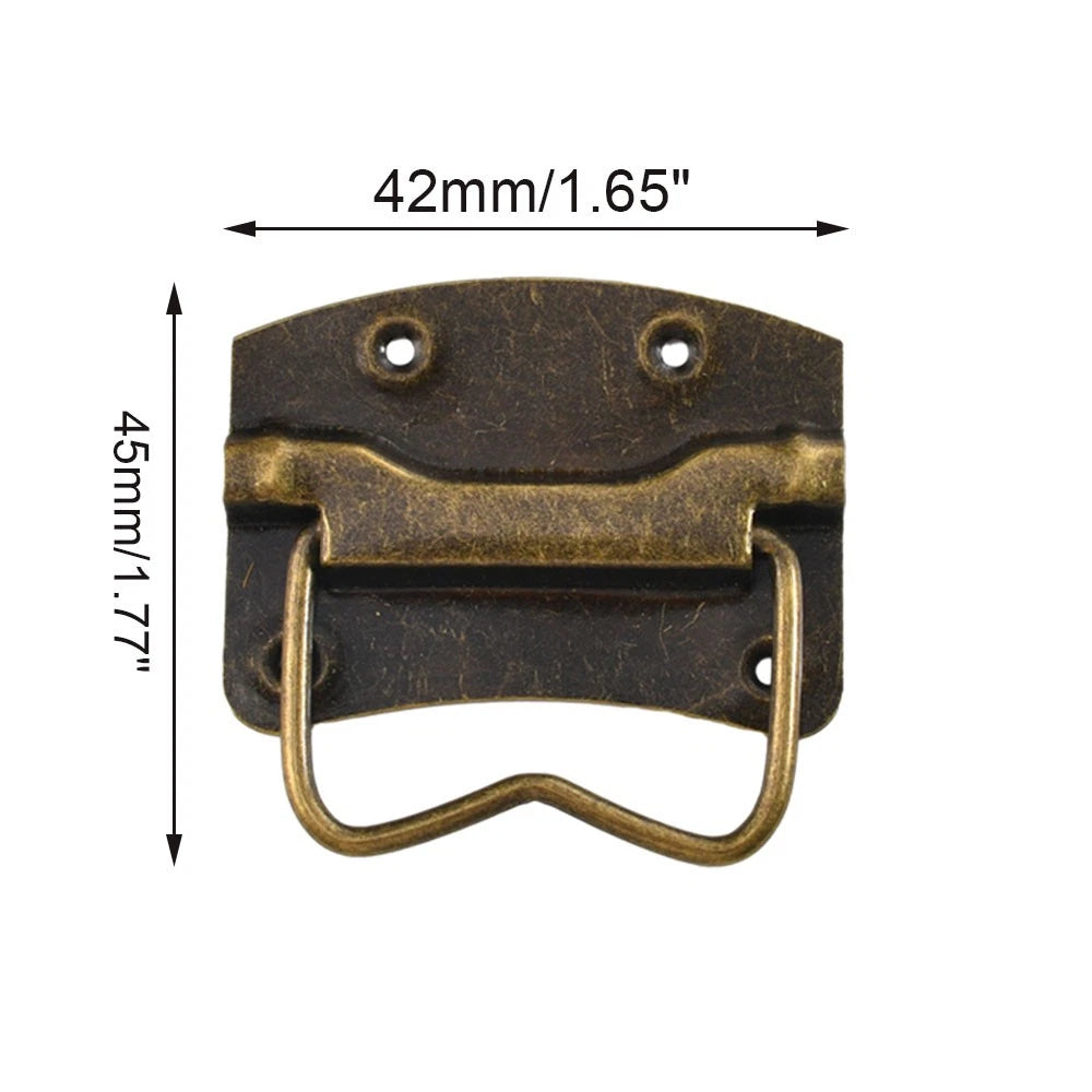 Set of 4 Antique Bronze Door Pull Handles for Drawer Dresser Toolbox