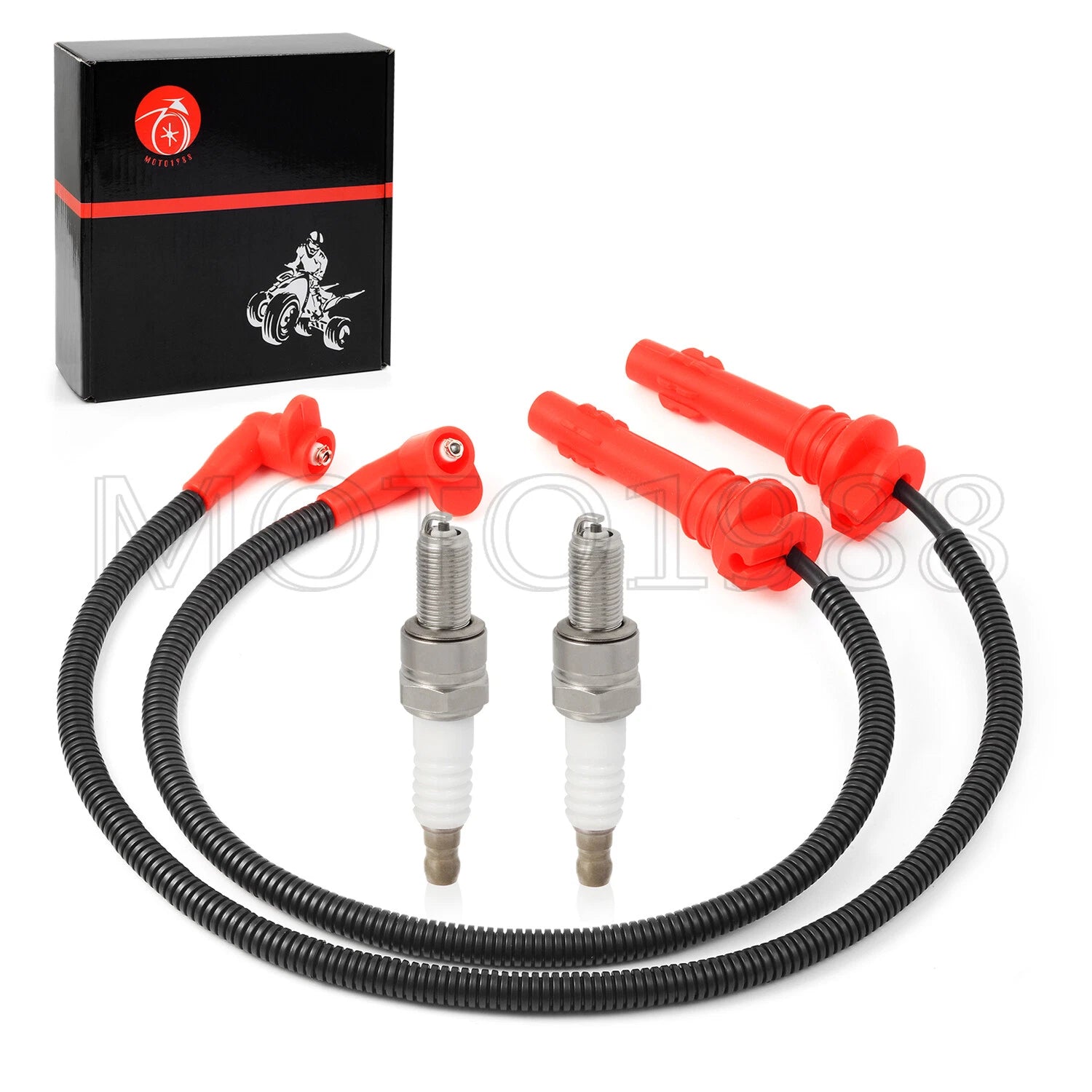 Spark Plug & Ignition Coil Cap w/ Wire for Polaris Ranger XP Crew 900 1000 (2013–2021)
