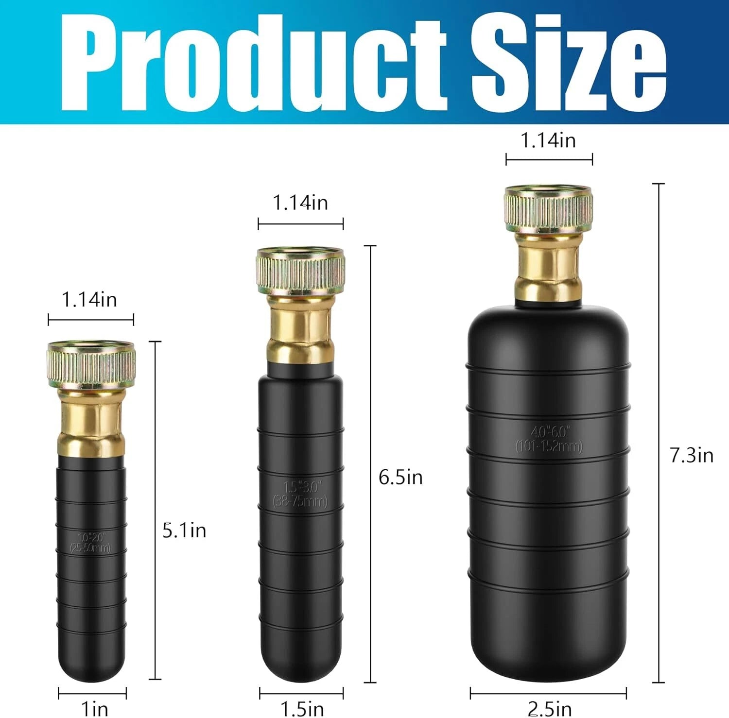 Set of 3 Drain Bladders for