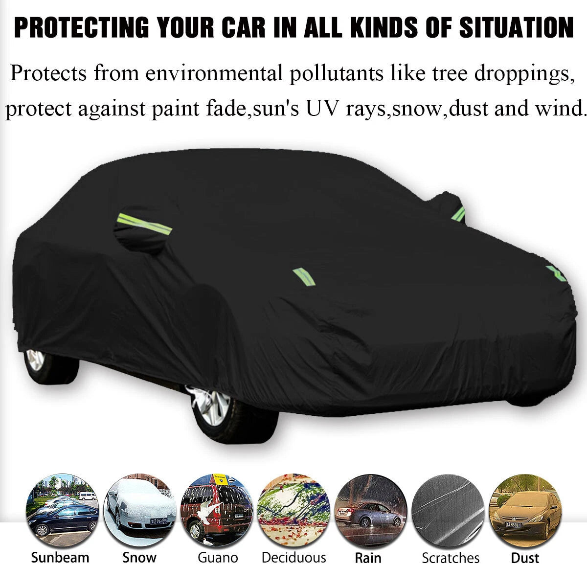 Car Cover for (3-XXL) - Snow Rain UV Dust Resistant Outdoor Protection