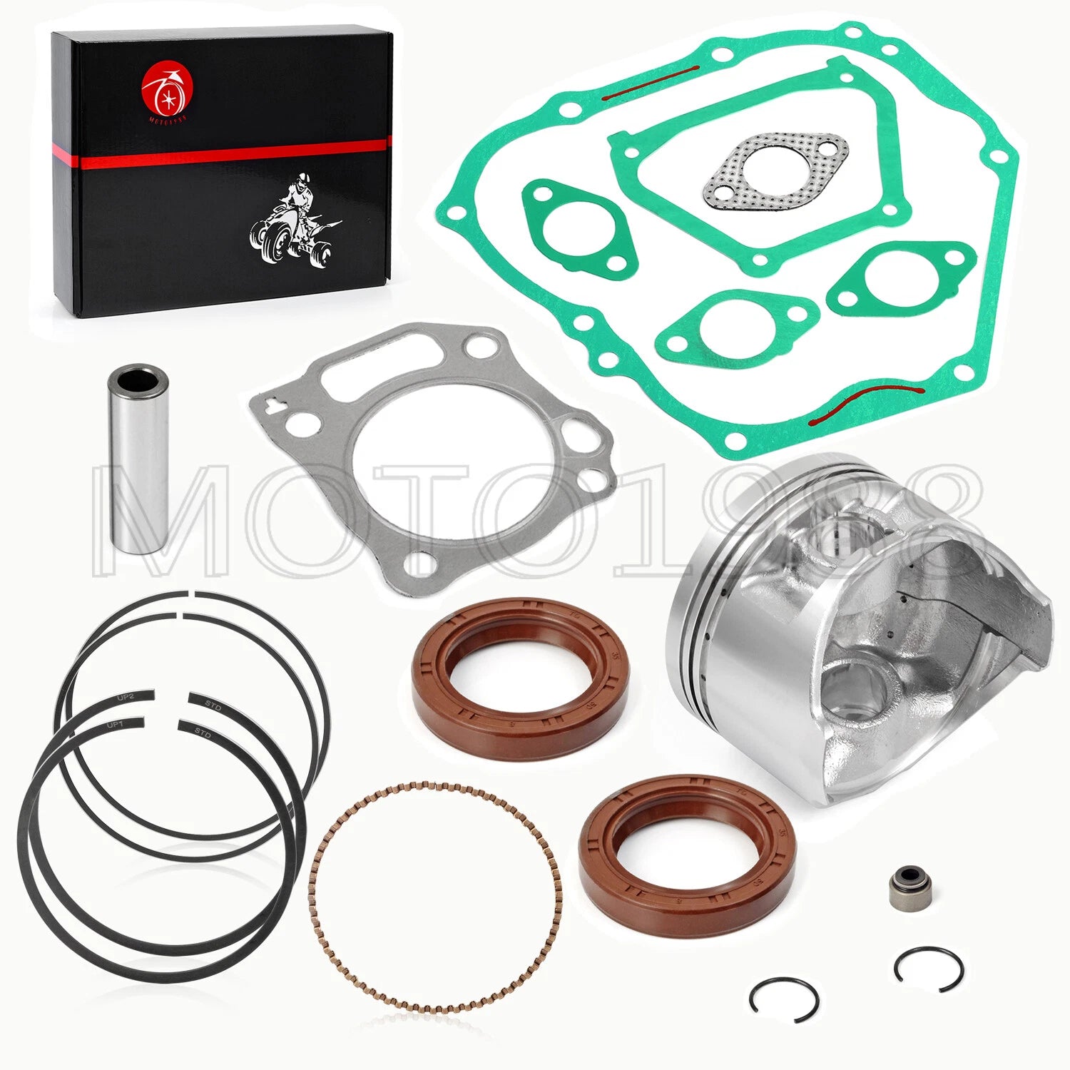 Engine Piston & Rings Gaskets Seals Kit for Yamaha Golf Cart G21-G28