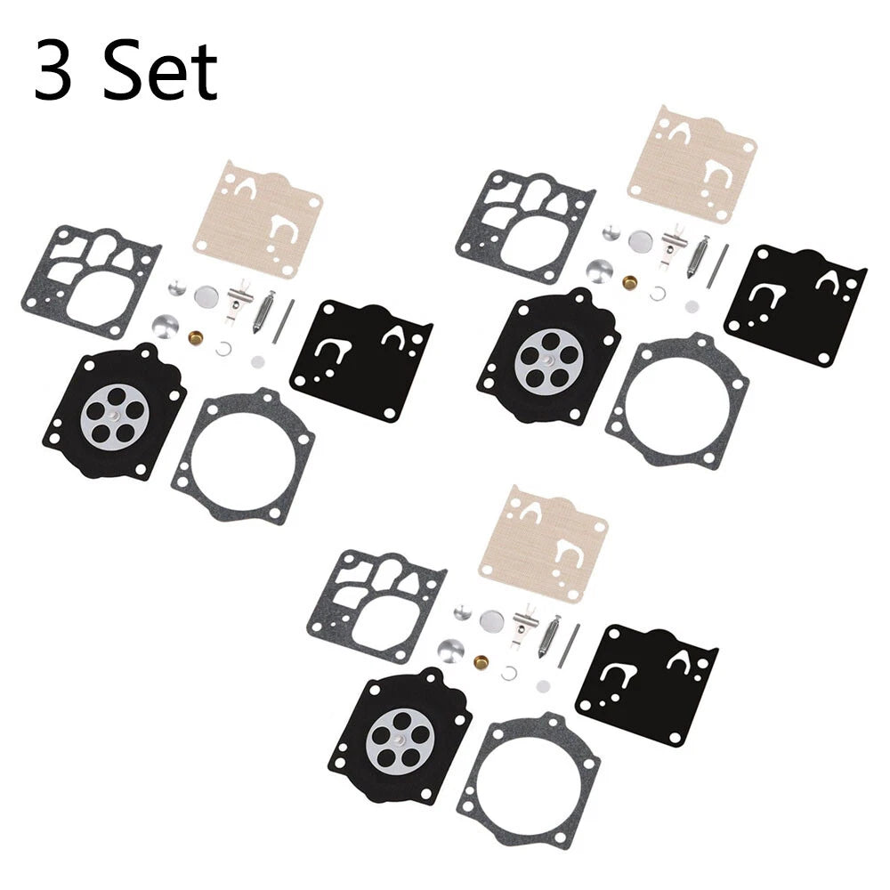 Set of 3 Carburetor Rebuild Kit for Walbro K12-WG Husqvarna 3120XP 272 268 MS660