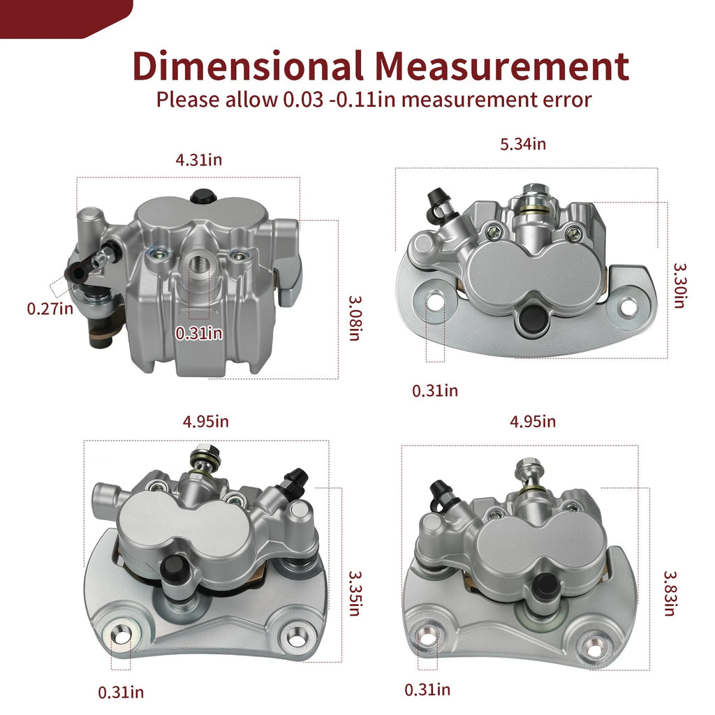 Set of 4 Brake Calipers for Can-Am Commander 800 1000 (2011–2020)