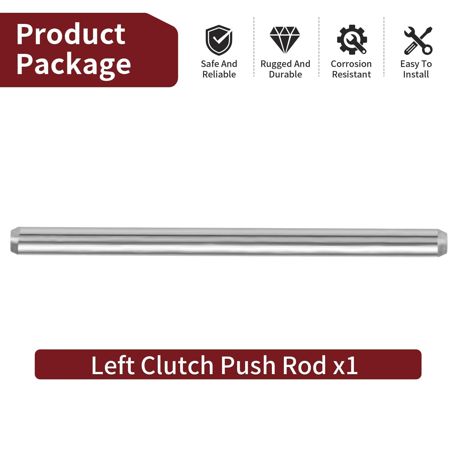 Left Clutch Push Rod for Suzuki RM250 RM400 RM465 SFV650 SV650 GR650 (1990–2008)