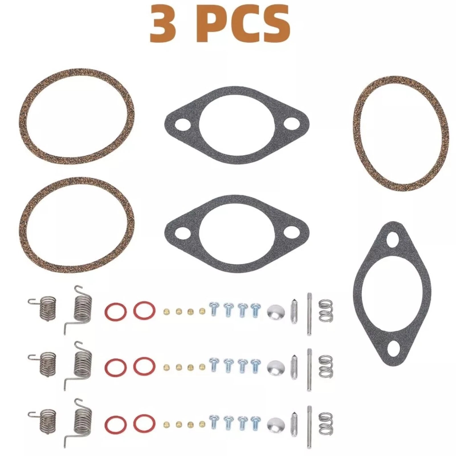 Set of 3 Carburetor Rebuild Kits for Mercury Force 90 95 HP (1990–1995) FK10357 809735A1