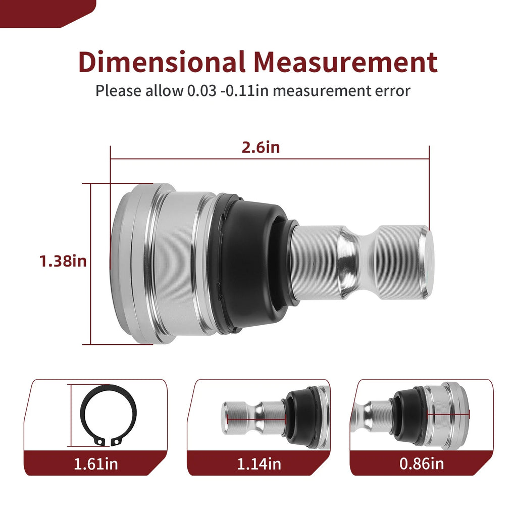 Set of 4 Upper Lower Ball Joints 7082507 for Polaris RZR 900 1000 (2015–2021)
