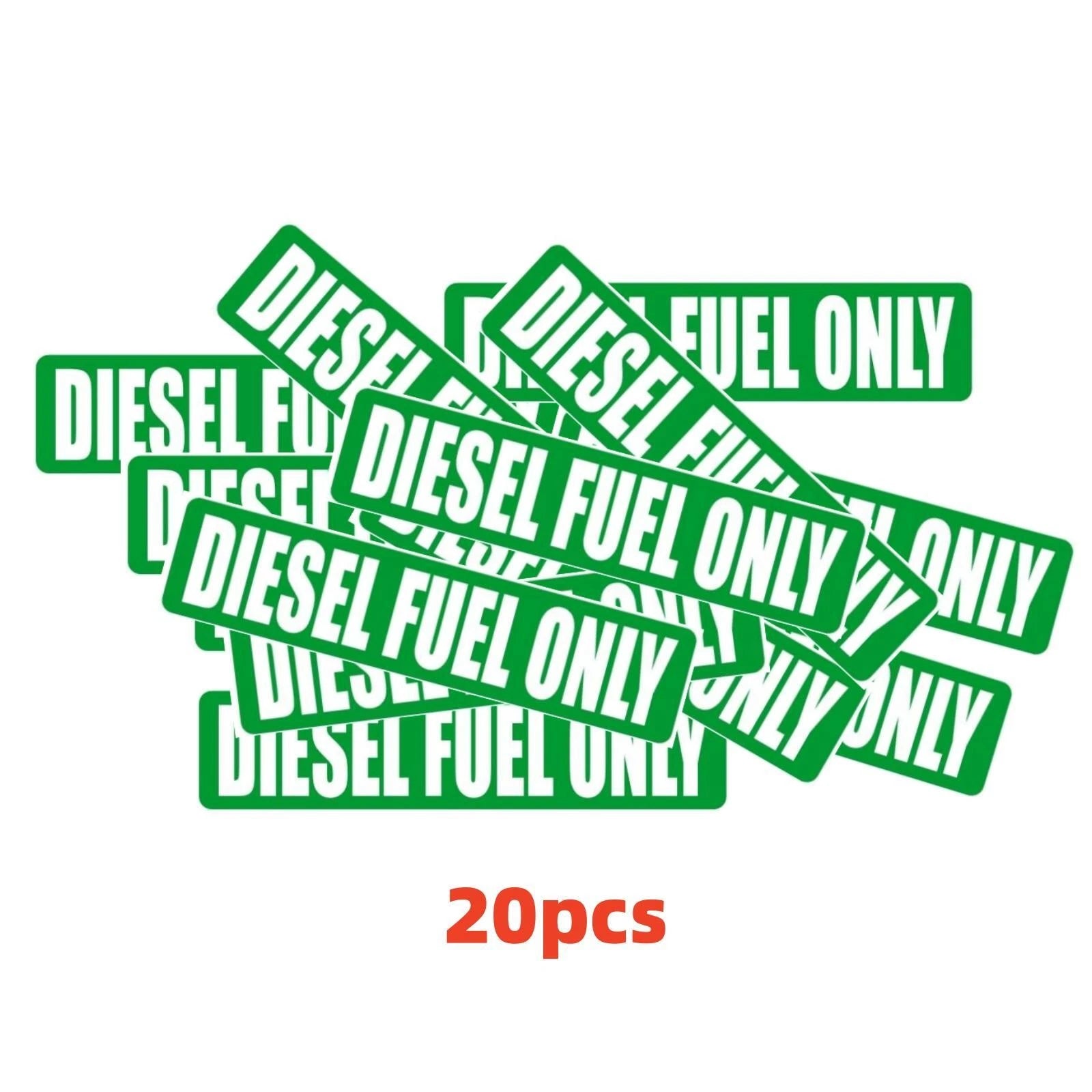 20pk Diesel Fuel Only Vinyl Decals for Fuel Door Markers