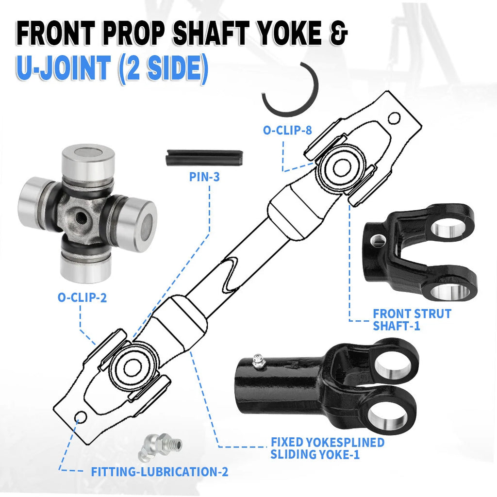 Front Prop Shaft Yoke w/ U-Joint for Polaris Ranger Crew 900 (2014–2017)