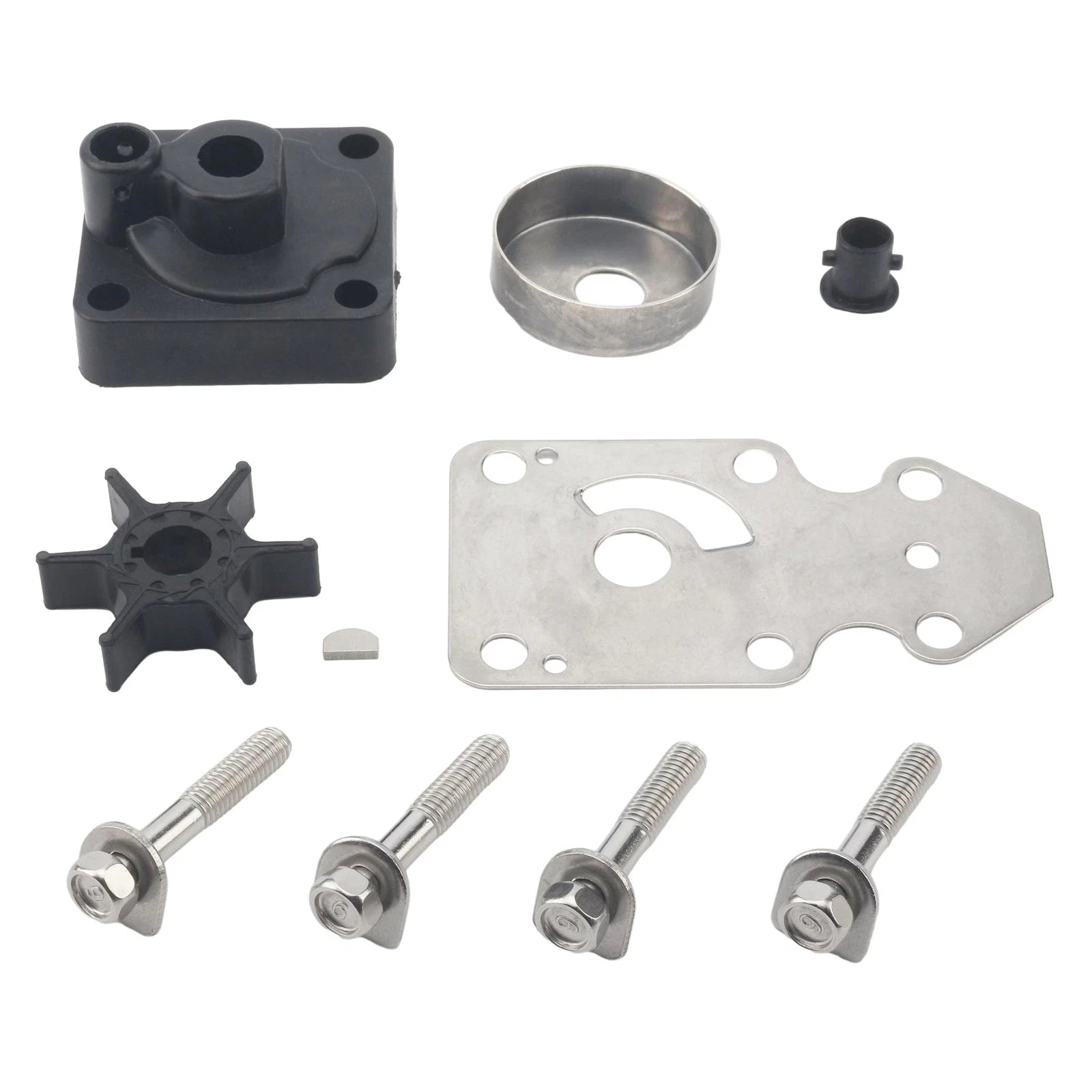 Water Pump Impeller with Housing Kit for Yamaha Outboard 9.9 15 HP (18-3412)