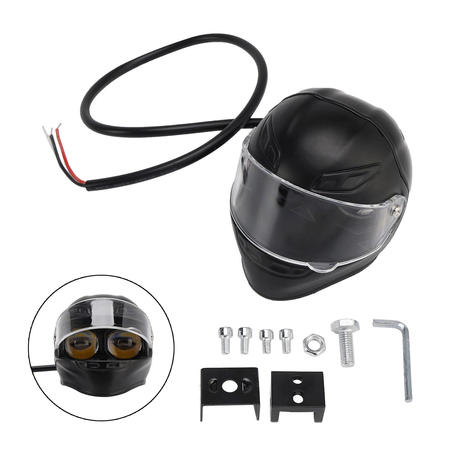 20W LED Worklight Spotlight for Motorcycles (Helmet-Mount)