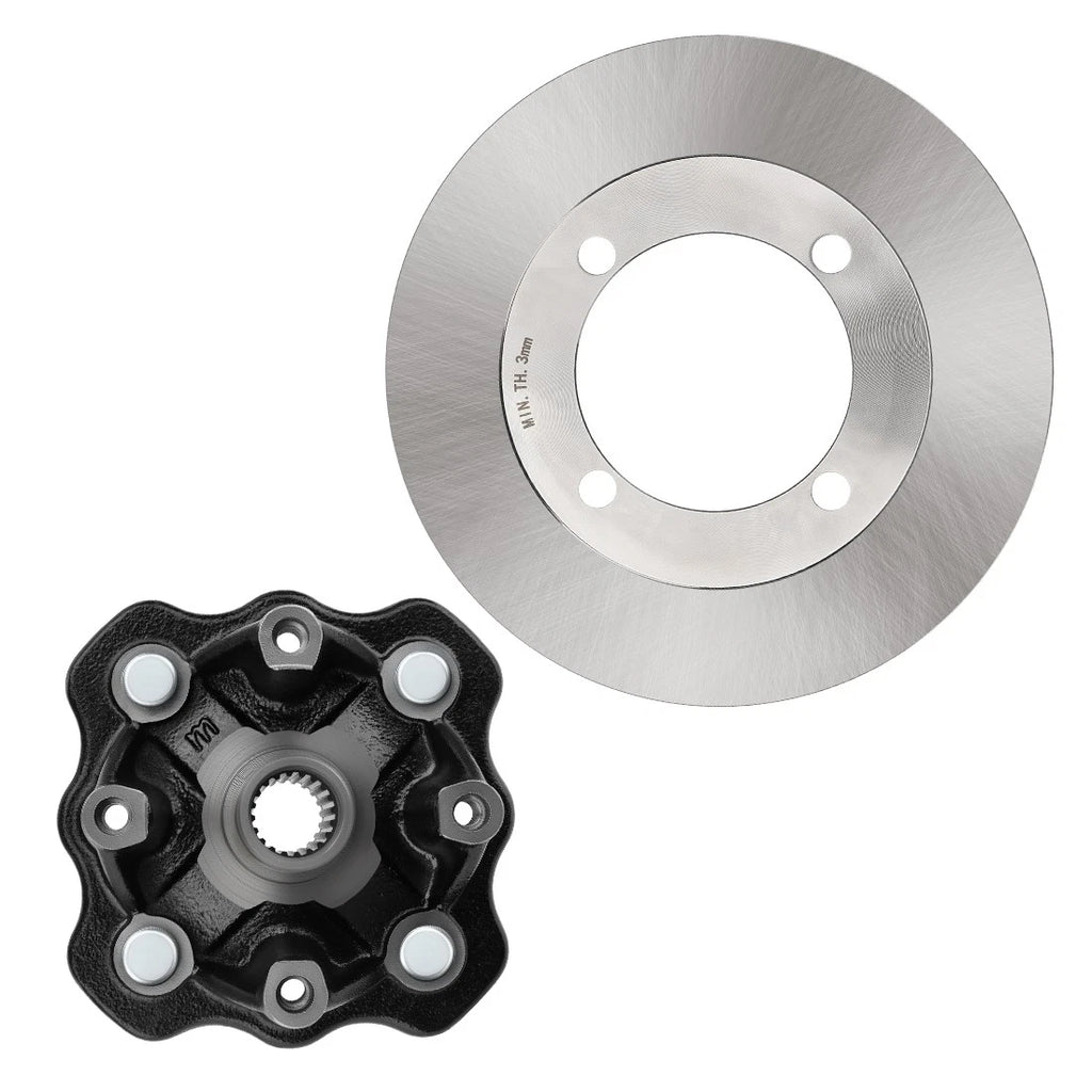 2X Front Wheel Hubs & Disc Rotors for Suzuki Eiger 400 (2002–2007)