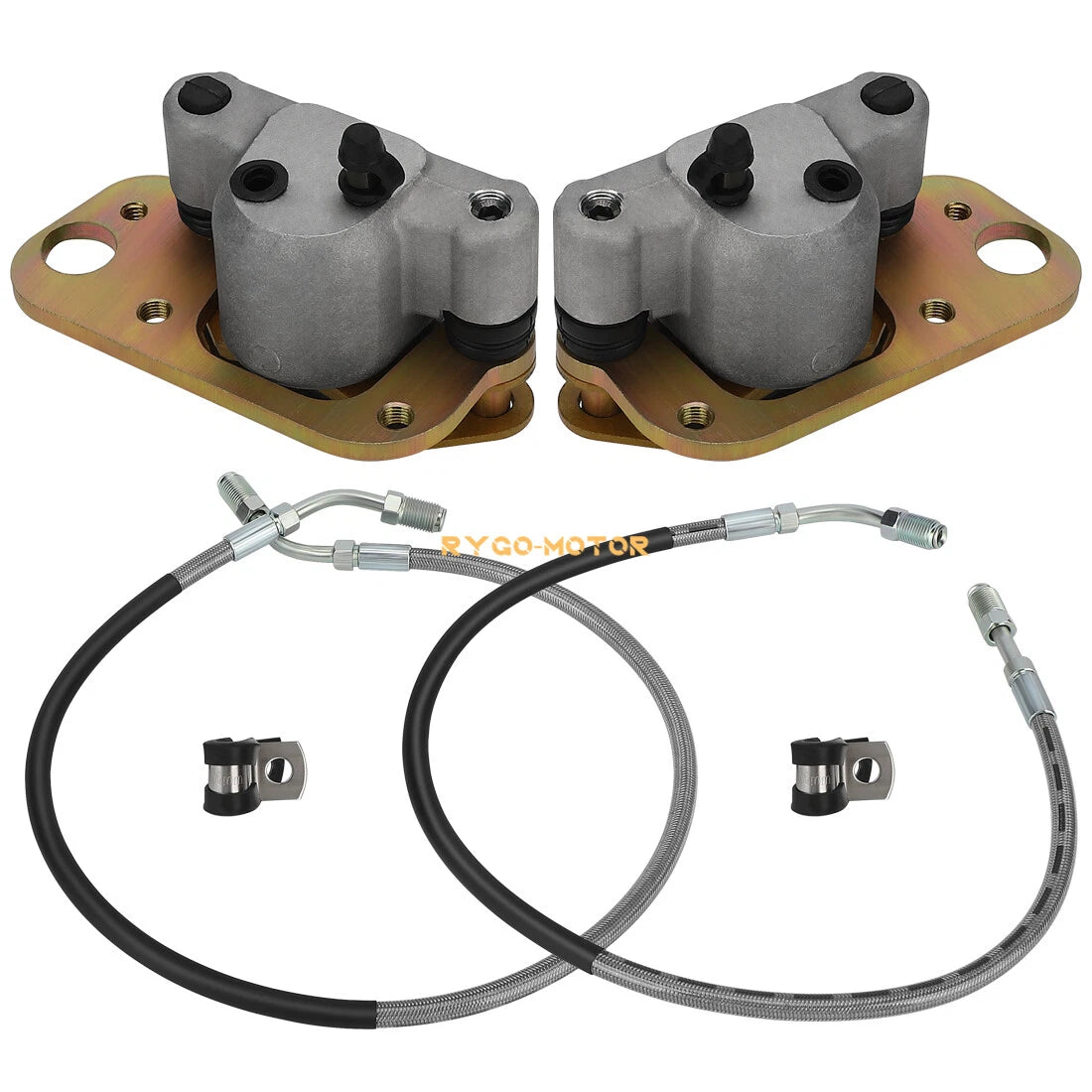 Front Brake Calipers & Hose Lines for Polaris Scrambler 400 500 (1998–2000)