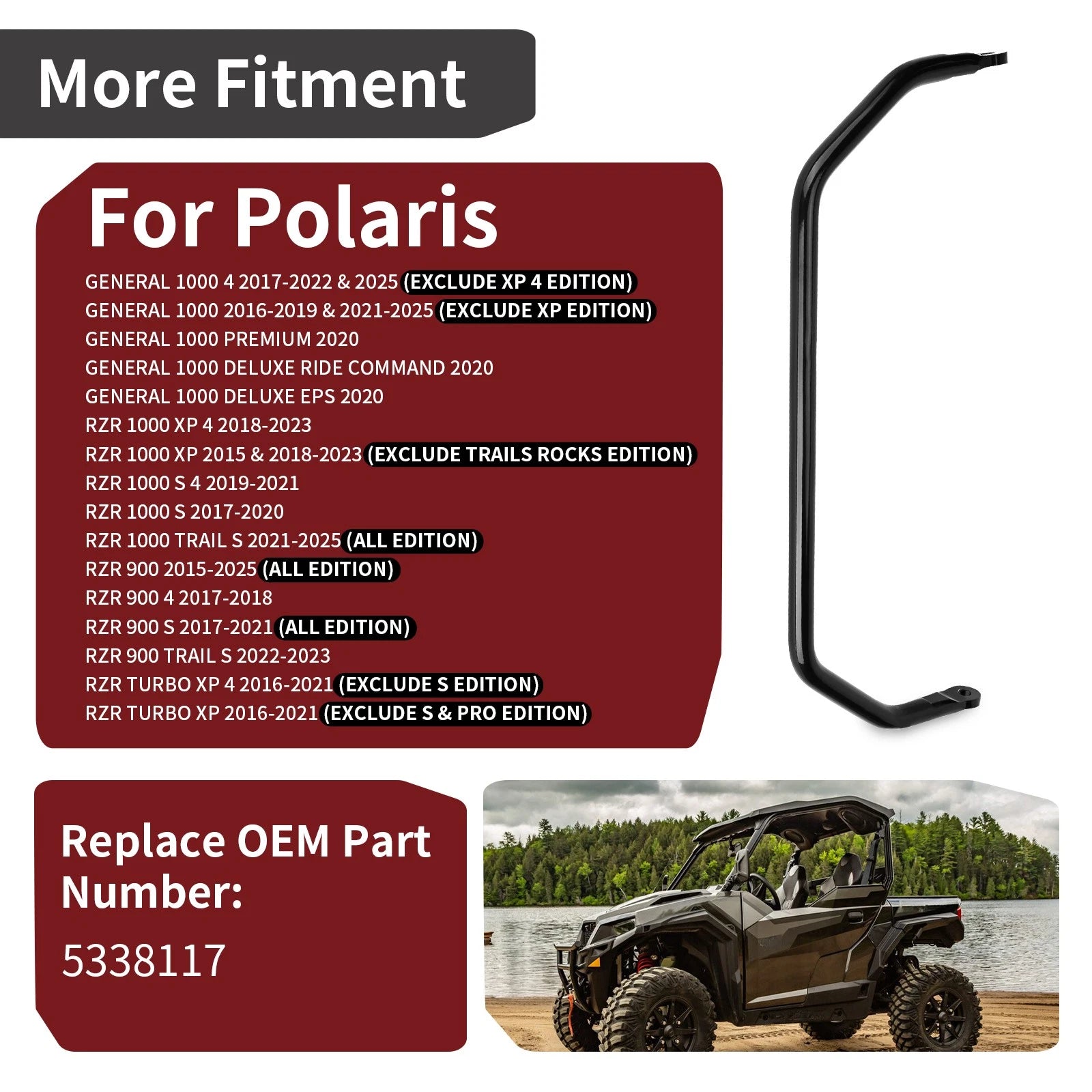 Stabilizer Sway Bar 5338117 for Polaris RZR S4 1000 (2019–2021) / RZR S 1000 (2017–2020)