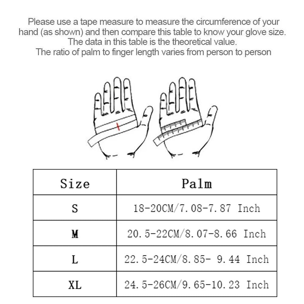 Tactical Full Finger Touch Screen Gloves for Motorcycle (Universal Fit)