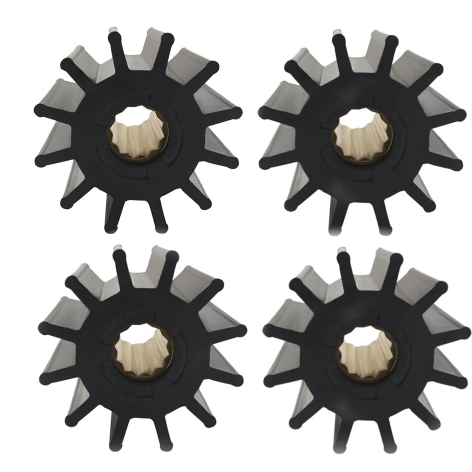 4X Water Pump Neoprene Impeller for Volvo Penta (3830459, Jabsco 17938-0001)