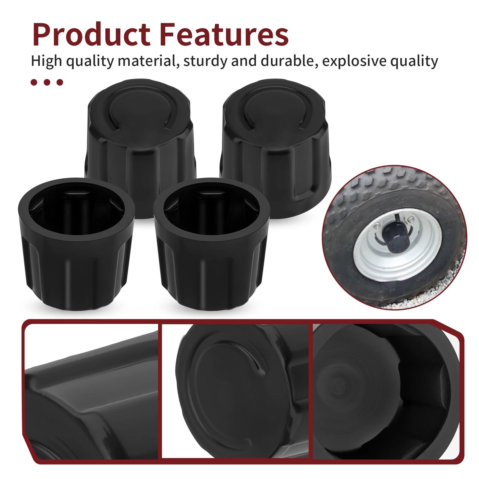 Set of 4 Center Hub Wheel Caps for Suzuki Quadsport 80 Z50 Z90 LT80 LTZ50 LTZ90