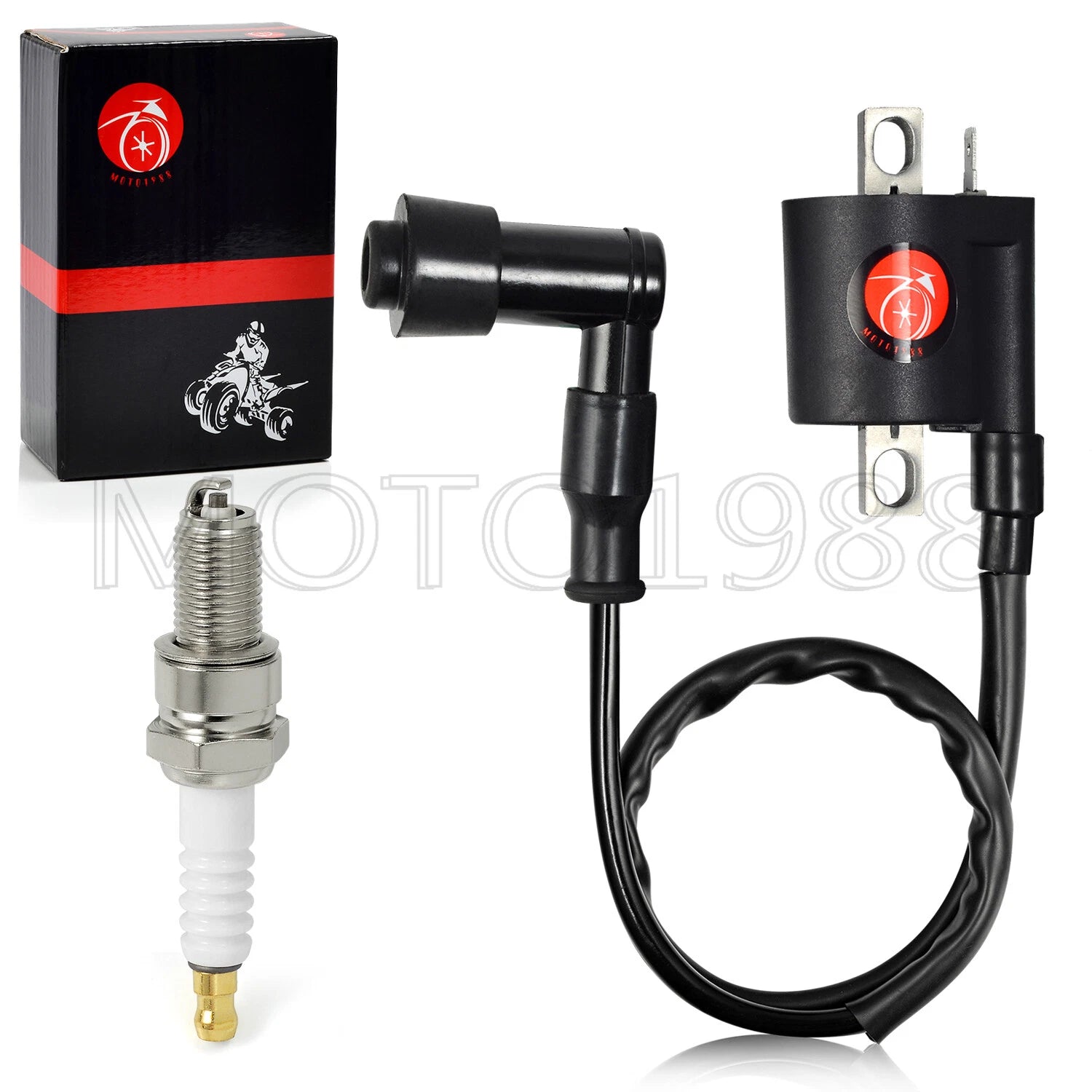 Ignition Coil & Spark Plug for Yamaha Grizzly 80 (2000–2001)
