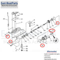 Gearcase Propeller Shaft Repair Seal Kit for Yamaha Outboard (93210-49046)