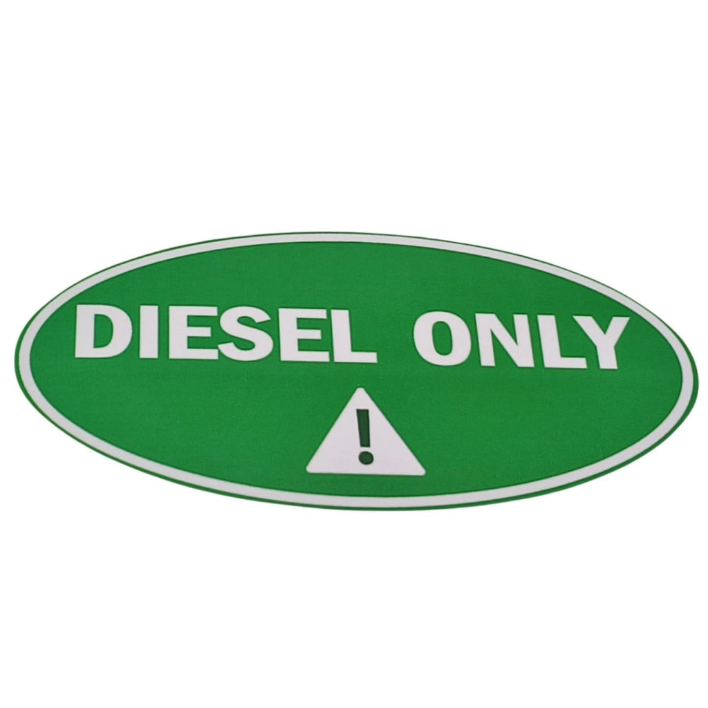 Set of 6 Diesel Only Stickers 2" x 4" Round