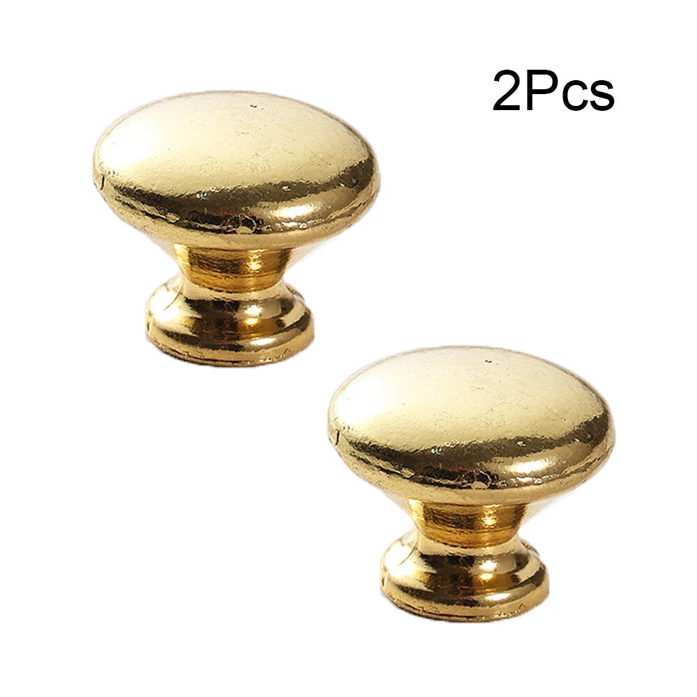 2Pcs Antique Mini Round Cabinet Drawer Pull Knob Handle for