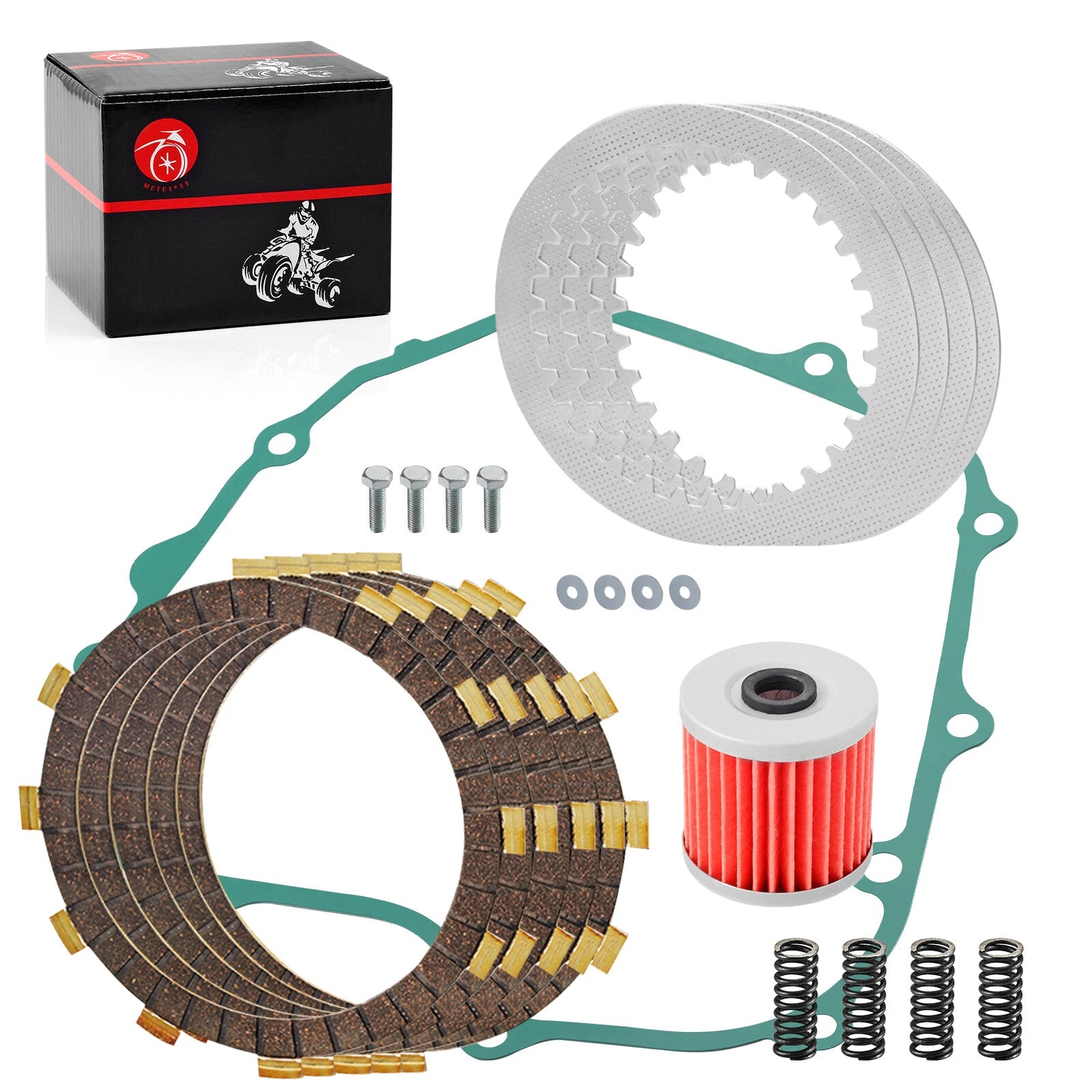 Clutch Springs Kit & Gasket Oil Filter for Kawasaki Ninja 250R EX250 (1986–2007)