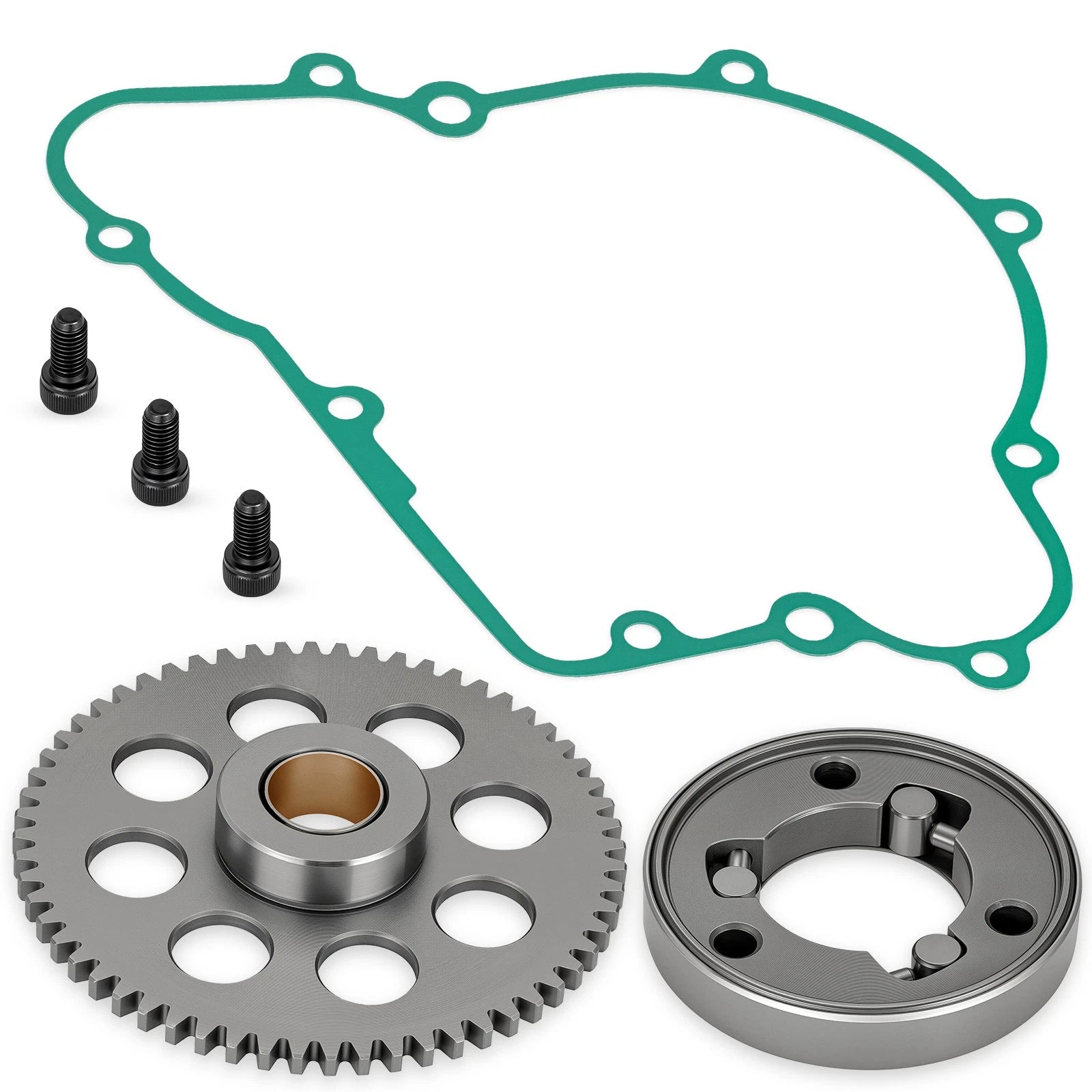Starter Clutch Idler Gear & Gasket for Kawasaki Bayou KLF 220 250 (1990–2004)