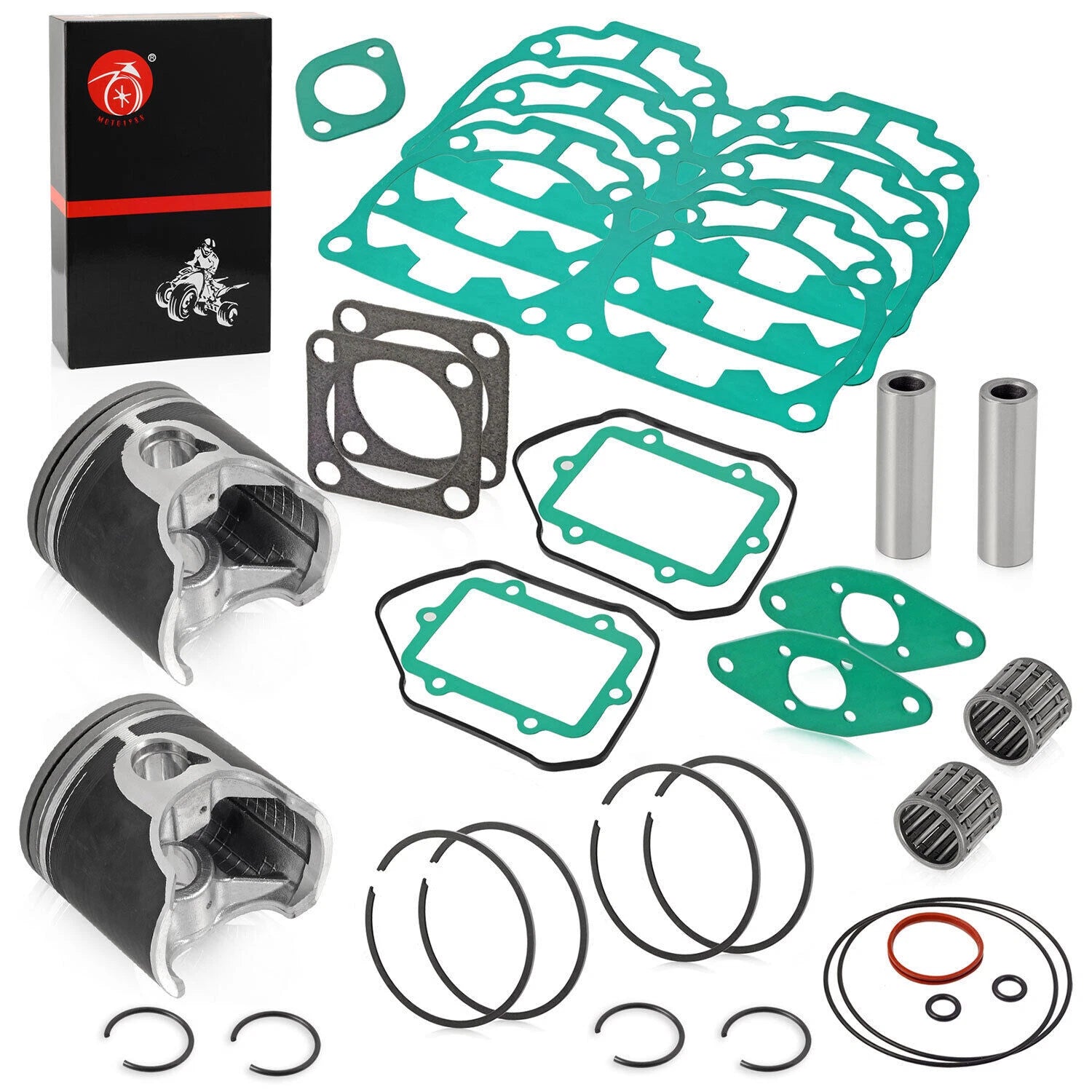Top End Rebuild Kit Pistons 82mm Gasket for Ski-Doo Legend GT 800 / MXZ XRS 800 (2003–2008)