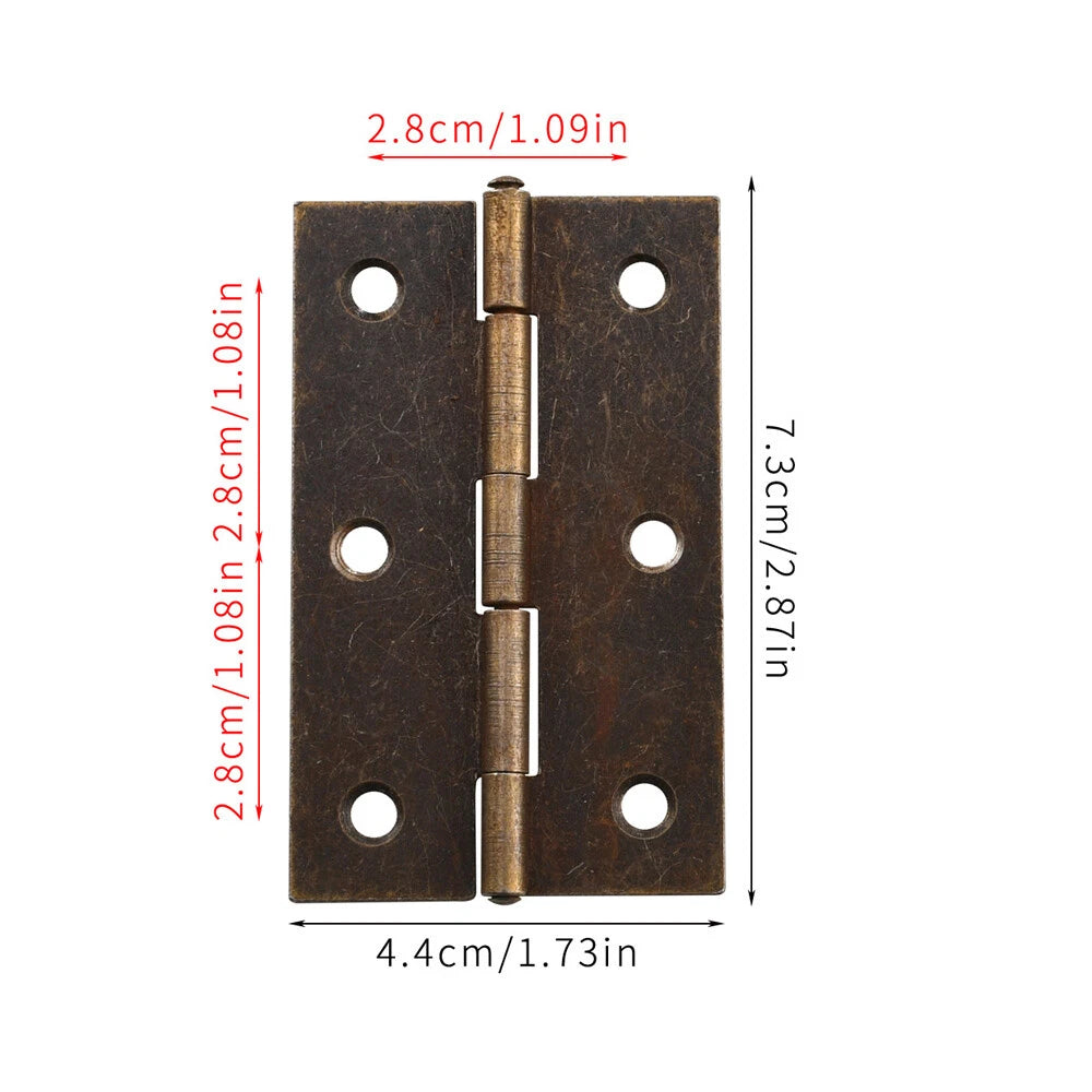 2Pcs Metal Hinge for Wooden Box Toolbox Cabinet (Fits )