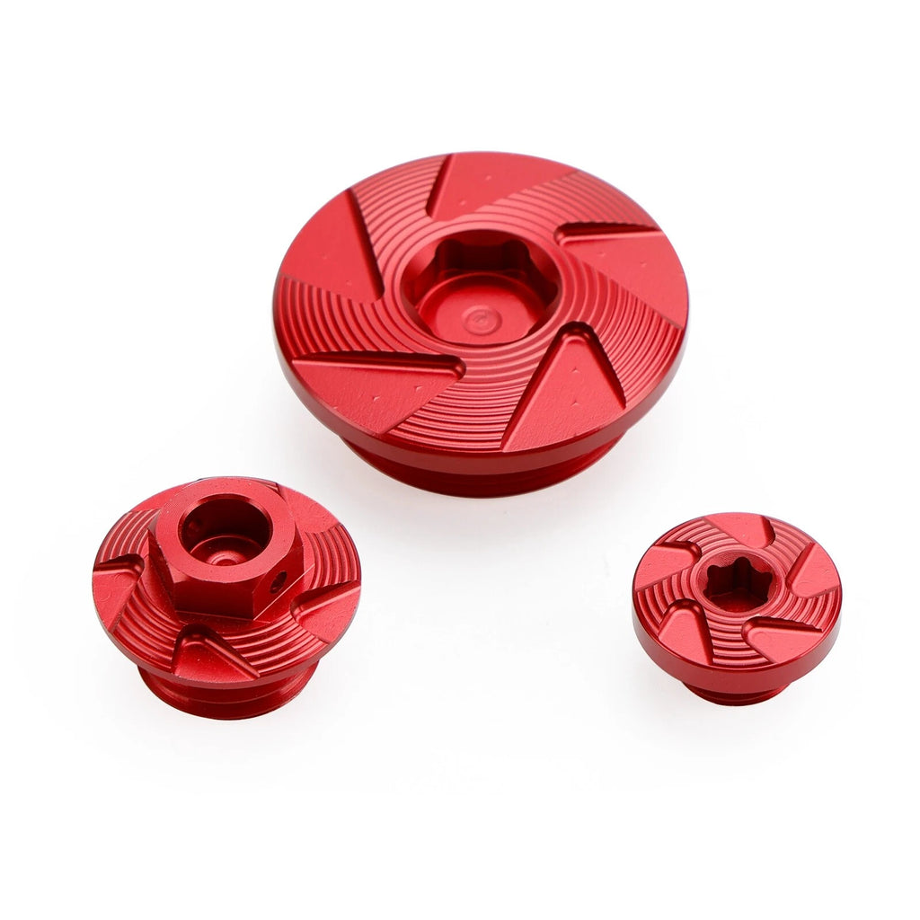 Crankcase Cover Oil Filler Plug Kit Red for Yamaha YZ250F/YZ450F (2014–2022)