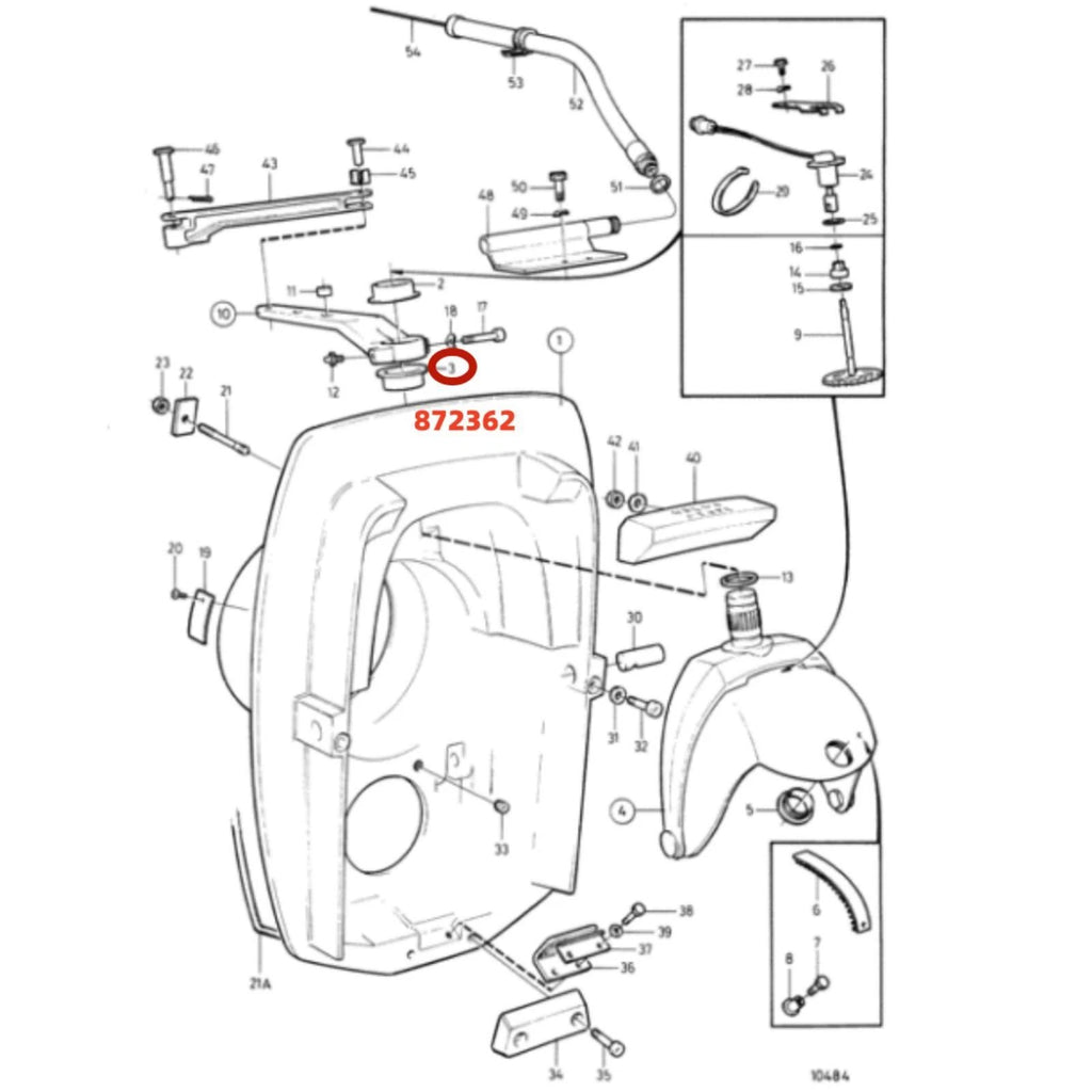 Steering Arm Lower Bushing for Volvo Penta (RO: 853496)