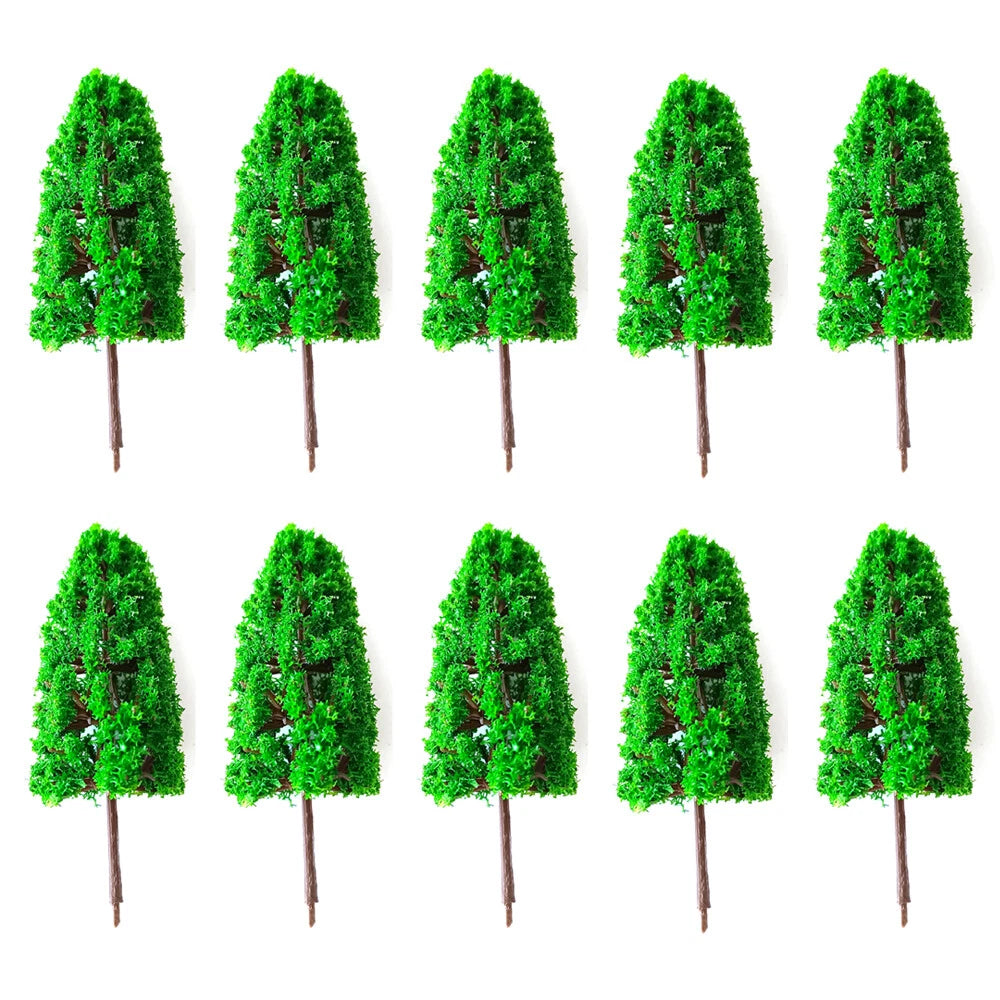 10Pcs Model Trees for Train Railway Layout Diorama Scenery