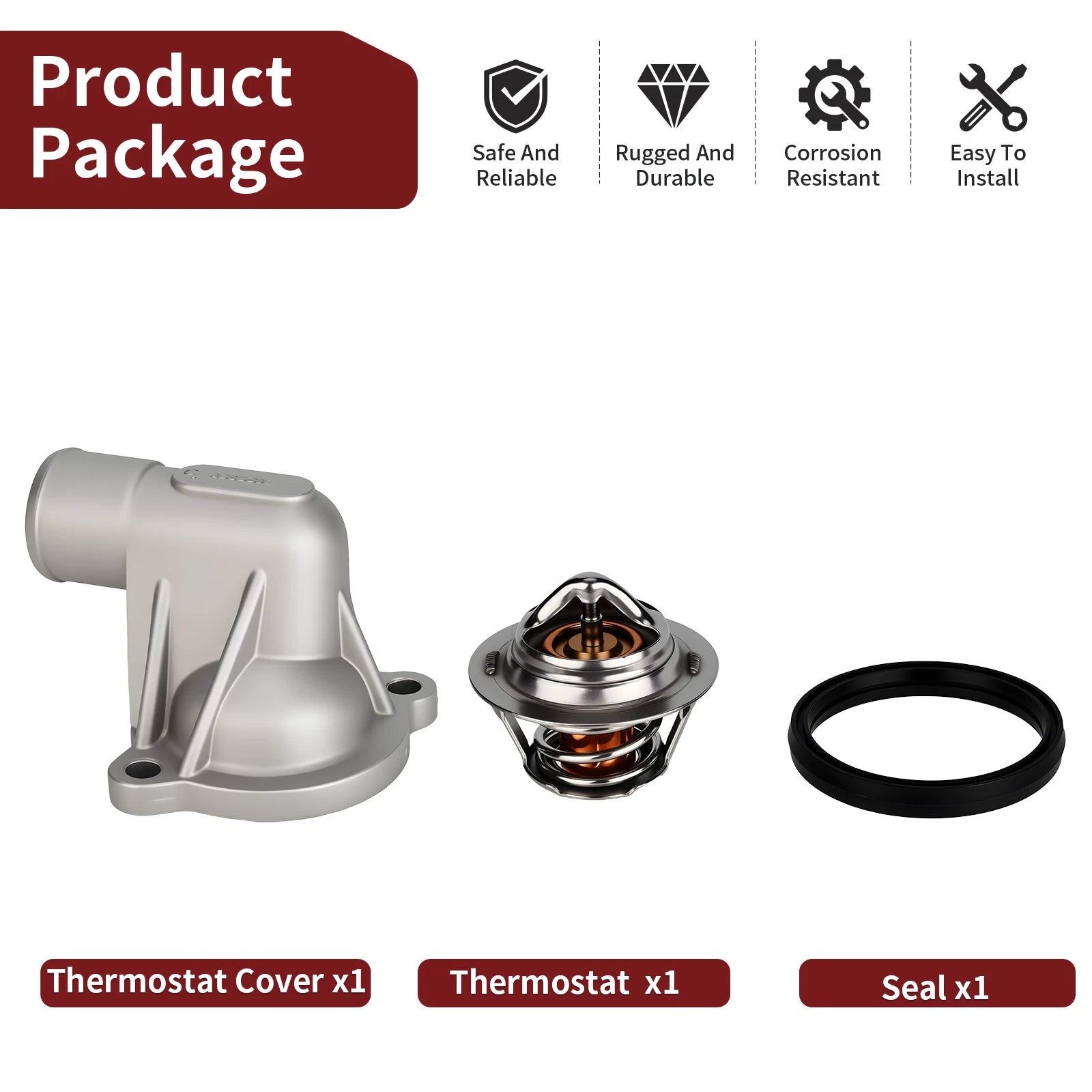 Thermostat & Seal w/ Cover for Polaris Sportsman Scrambler 850 1000 XP (2015–2023)
