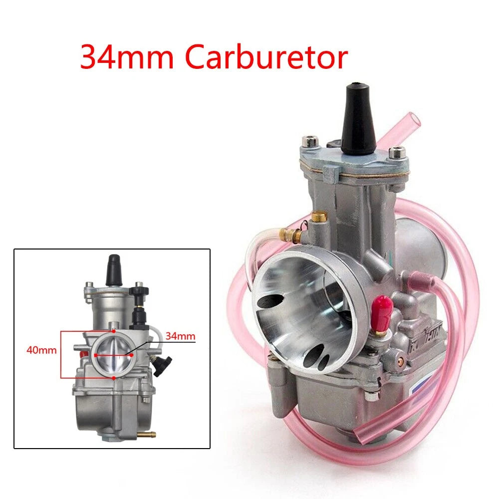 34mm Carburetor for PWK34 Keihin KOSO OKO Dirt Pit Bike ATV Go Kart
