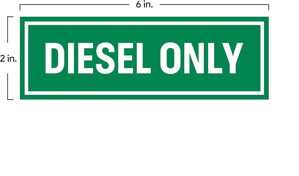 Set of 4 Diesel Only Vinyl Stickers for Truck