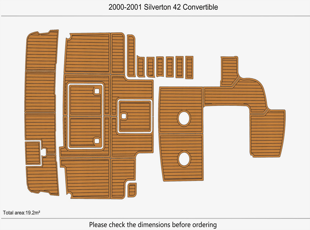 EVA Pads Flooring Mat for Silverton 42 Convertible (2001)