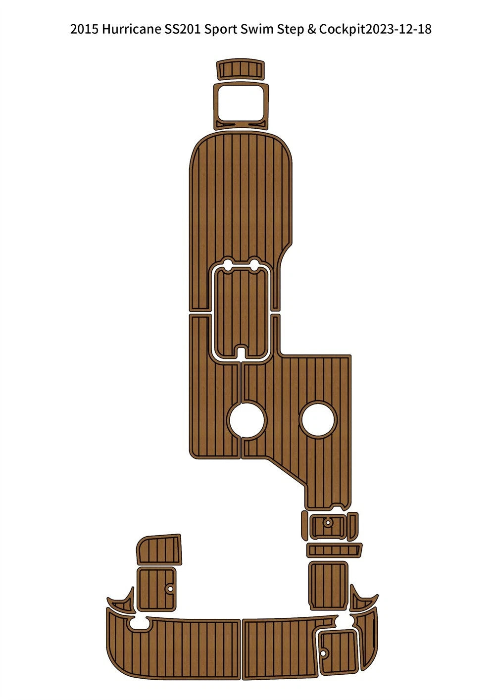 EVA Foam Teak Flooring Pads for Hurricane SS201 (2015)