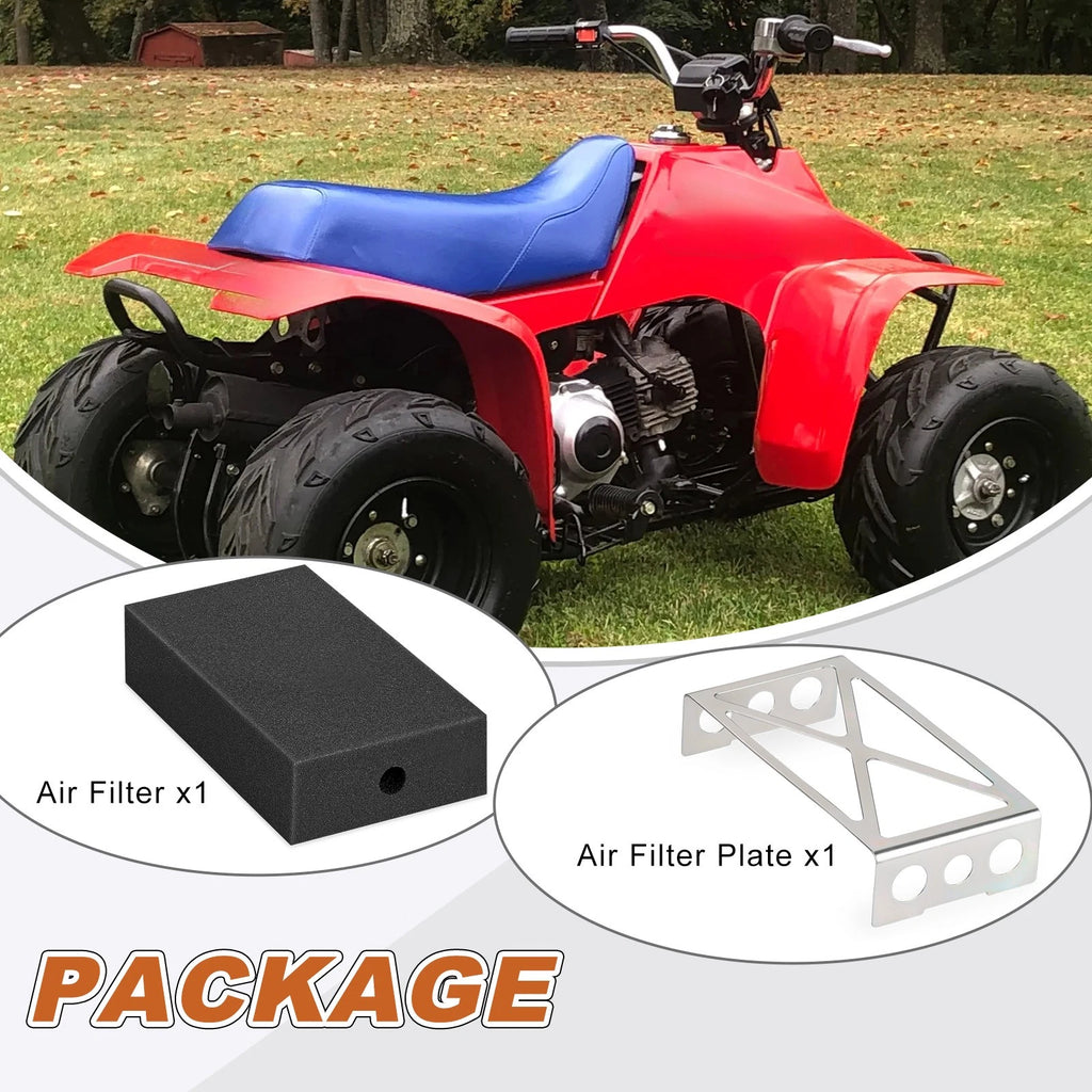 Air Filter Cleaner Element with Plate for Honda FourTrax 70 TRX70 (1986–1987)
