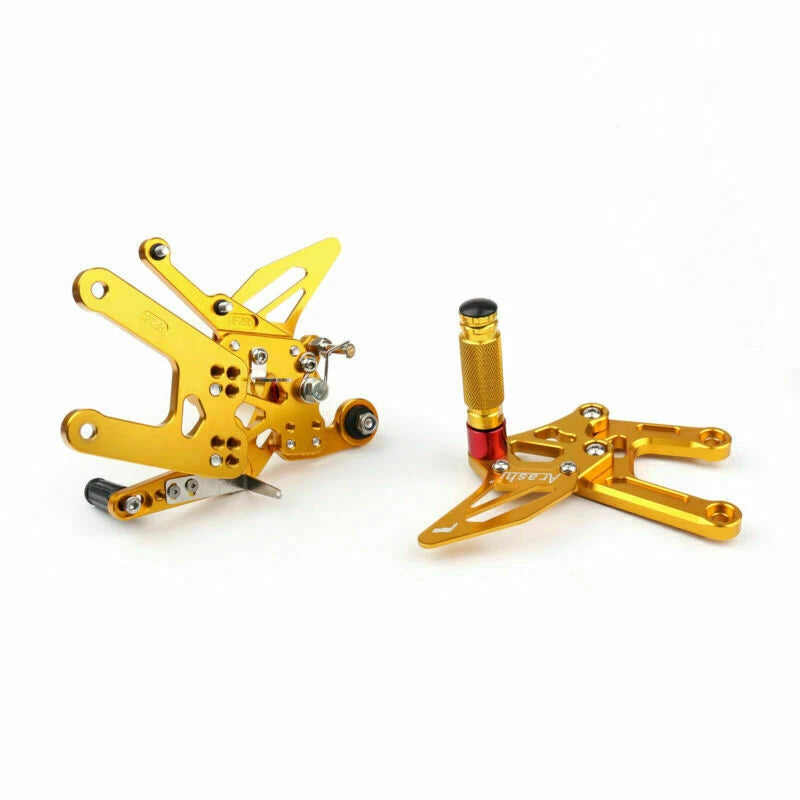 Aluminum Rearsets Footpegs for Yamaha YZF-R6 (2017–2020) Gold T9