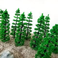 10Pcs Mini Model Trees for Railway Scenery Layout (Scale)