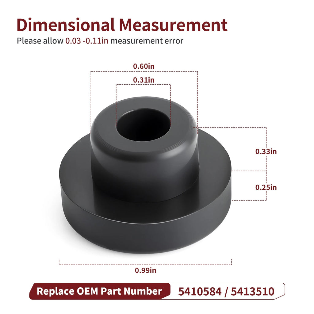2 Radiator Mount Bushing for Polaris Sportsman 1000 (2015–2025) / Scrambler 1000 (2014–2025)