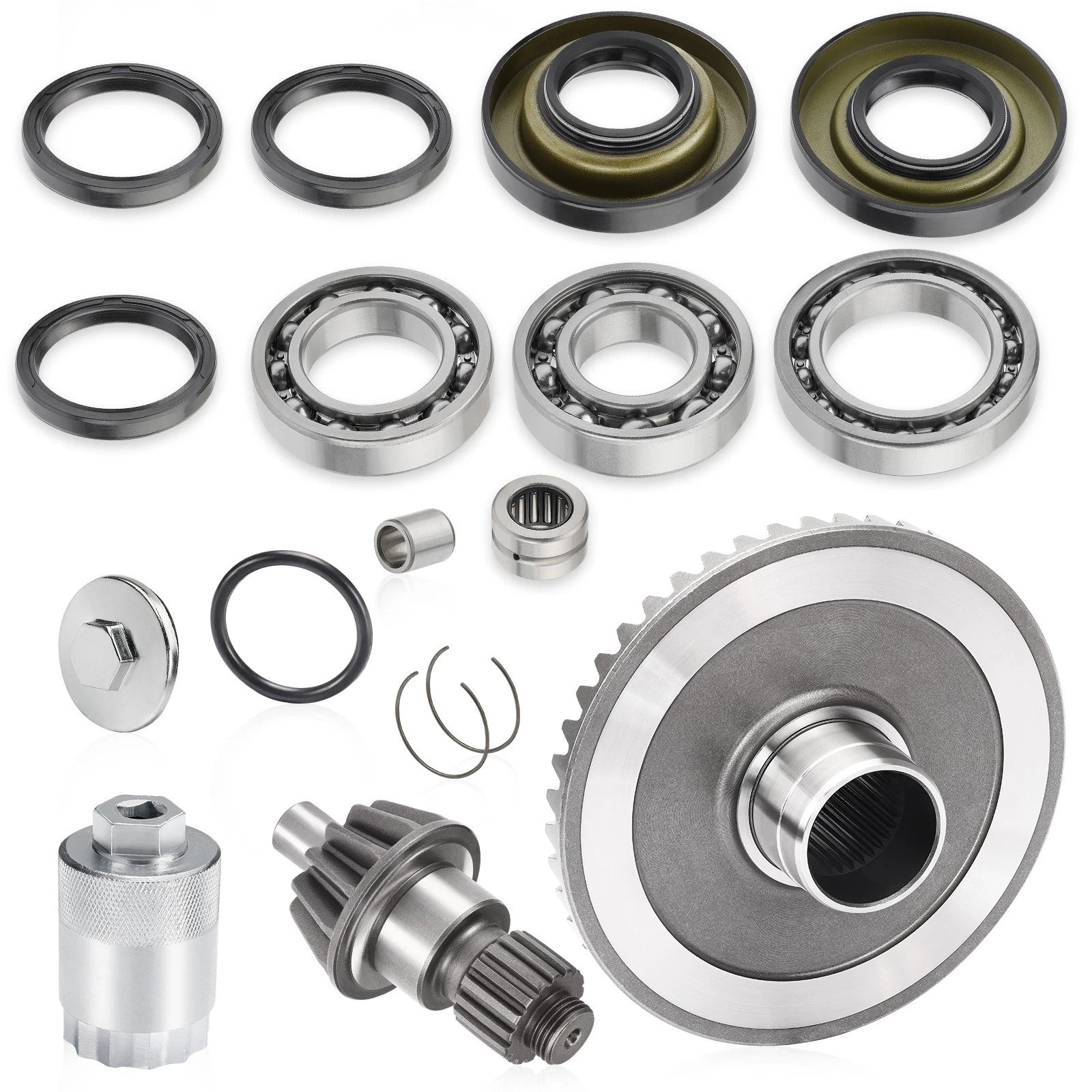 Rear Differential Ring Pinion Gear Bearing Seal Kit for Honda TRX250 (2001–2009)