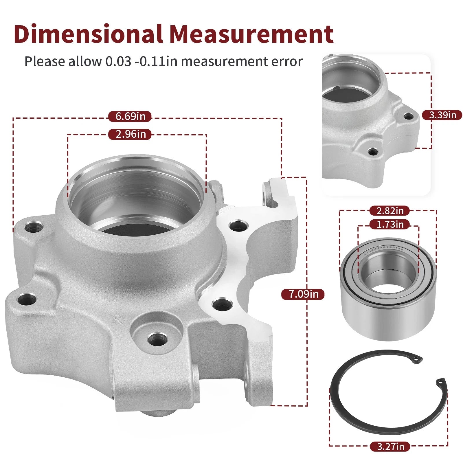 Rear Right Hand Wheel Bearing Carrier 5138416 for Polaris RZR XP 4 1000 (2014–2017)