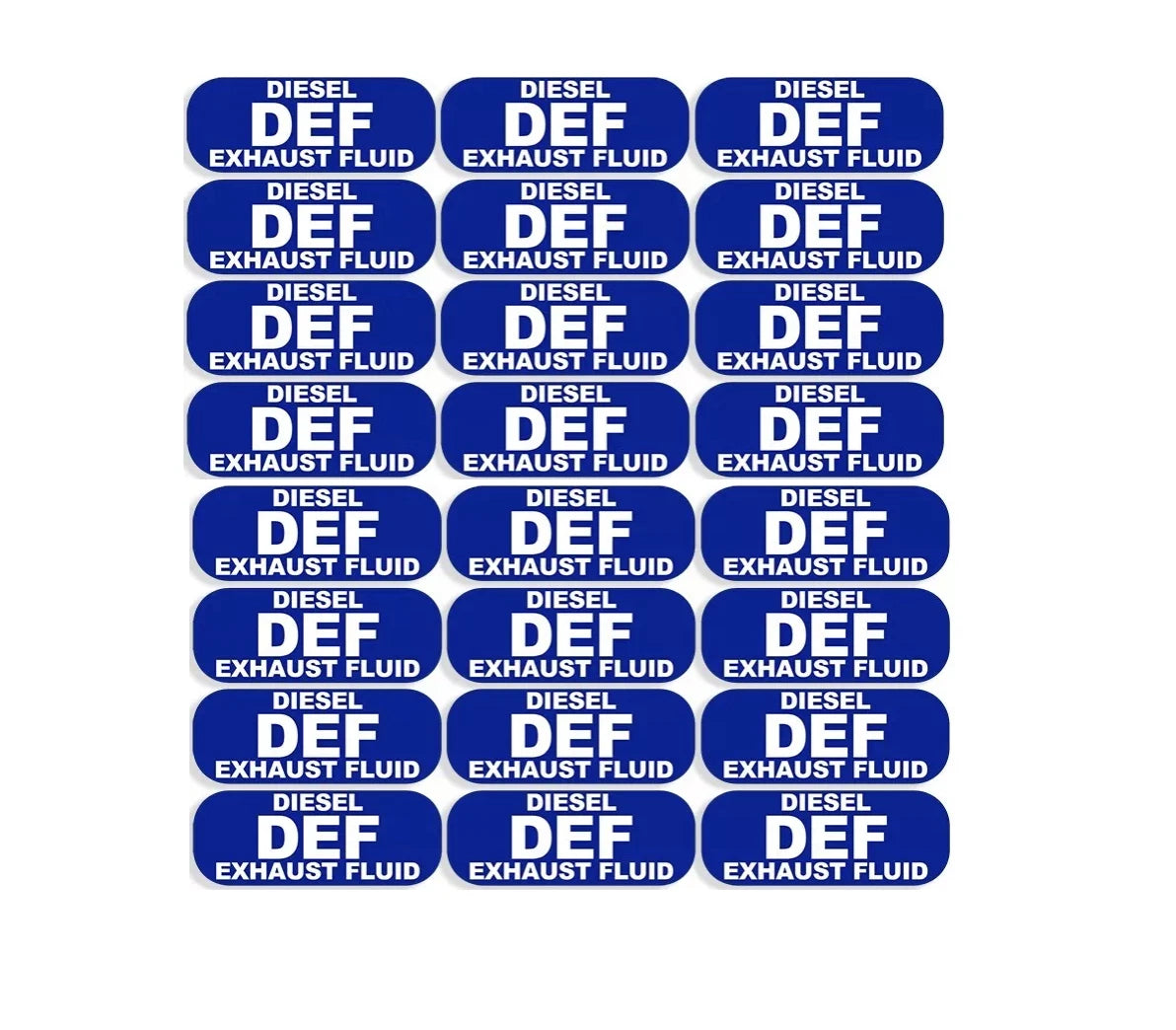 DEF Diesel Exhaust Fluid Sticker Decal Weatherproof 1"x 2" for All Models