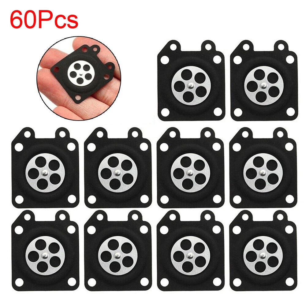 60Pcs Carburetor Metering Diaphragm Repair for Walbro (95-526, 95-526-9)